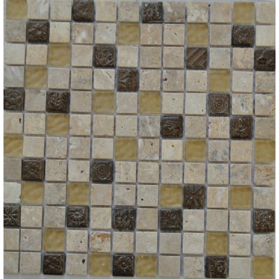 square glass mixed mosaic KSL-151123