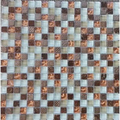 resin mix glass marble mosaic KSL-151141