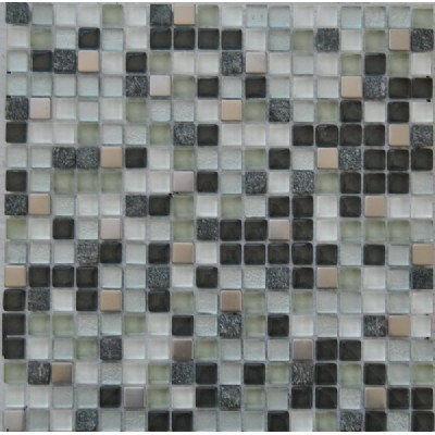 квадратная стеклянная плитка смешанная мозаикаKSL-151118