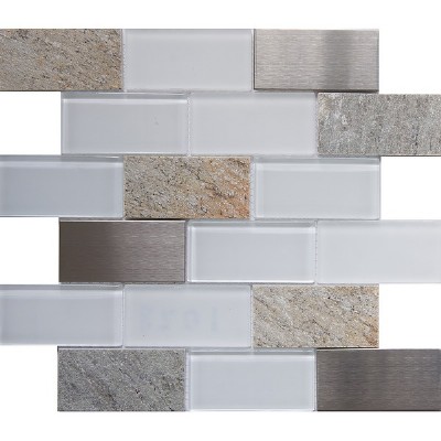 marble mixed glass metal mosaic GM8201