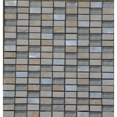 decorativa pared posterior mezcla de mármol del azulejo de mosaico de cristalKSL-13609