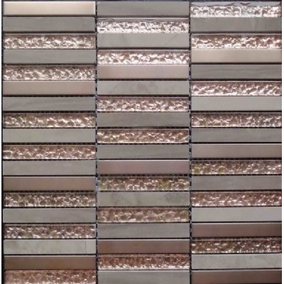 marble mixed glass metal mosaic tile KSL-16487