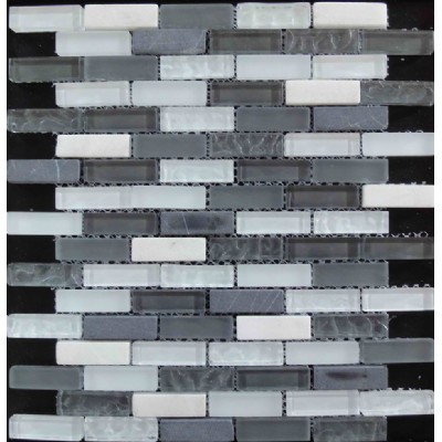 glass mix stone mosaic tileKSL-16504