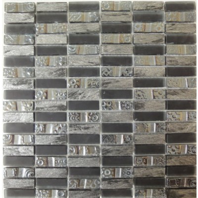 glass mixed marble resin mosaic KSL-16508