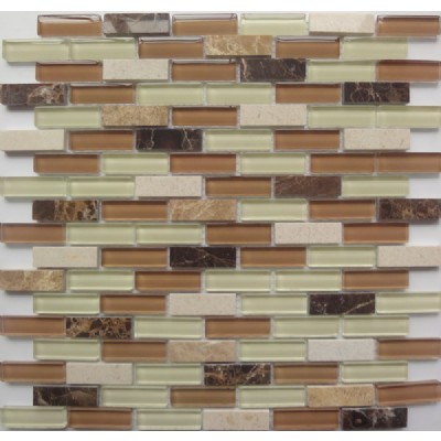 glass stone strip mosaicKSL-16523