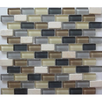 glass mixed stone metal mosaic KSL-16525