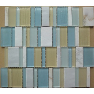 glass mix stone mosaic tileKSL-16607