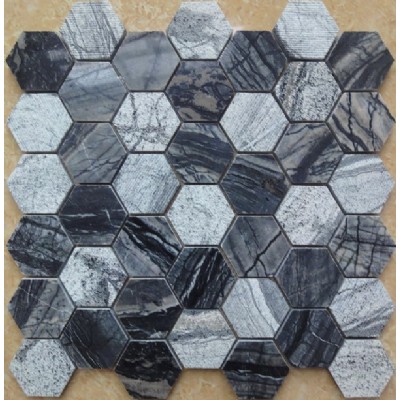 bushhammered mosaic tile KSL-16204