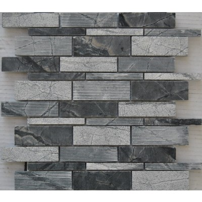 bushhammered marble mosaic KSL-151101