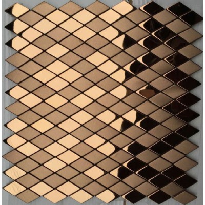 rhombus golden stainless steel mosaic JZL-343