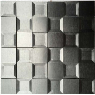 3D mosaico de aluminio negro JZL-485