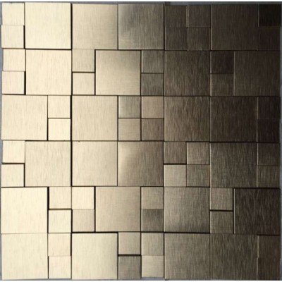 champagne square aluminum mosaic  JZL-A03