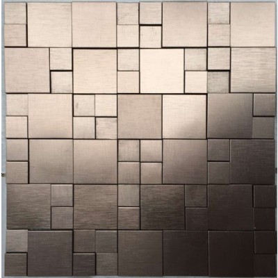 rose golden square aluminum mosaic  JZL-A05