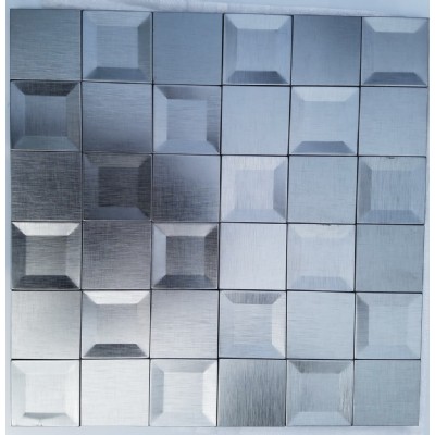 silver square aluminum mosaic  KSL-A16902