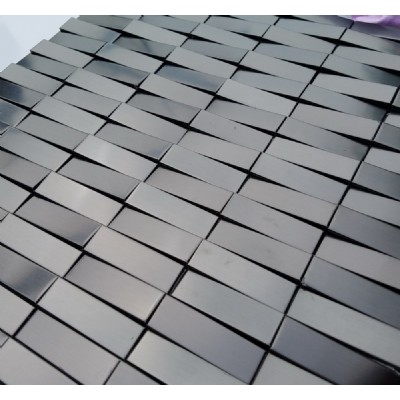 negro cepillado mosaico de acero inoxidable KSL-S16901