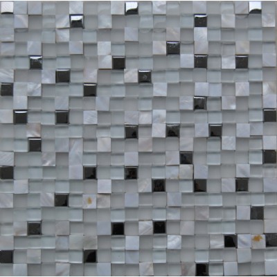 canica de vidrio mezclado baldosas de mosaico del metalGM16105