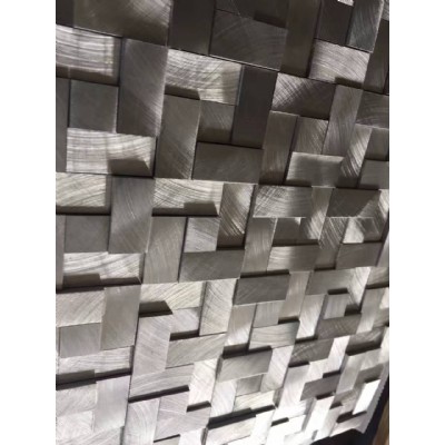 серебряный квадрат алюминиевая мозаика JZL-A17123