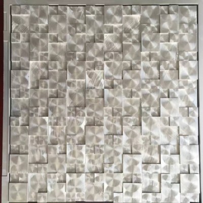серебряный квадрат алюминиевая мозаика JZL-A17123