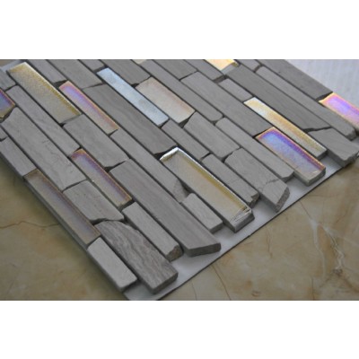marble mixed glass mosaic GM17138