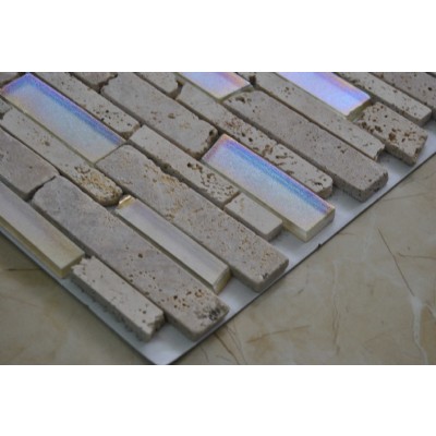 marble mixed glass mosaic GM17139