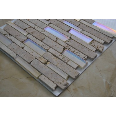 marble mixed glass mosaic GM17139