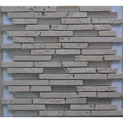 marble mixed glass mosaic GM17137