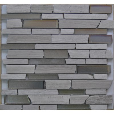 marble mixed glass mosaic GM17138