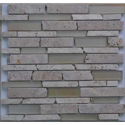 marble mixed glass mosaic GM17139