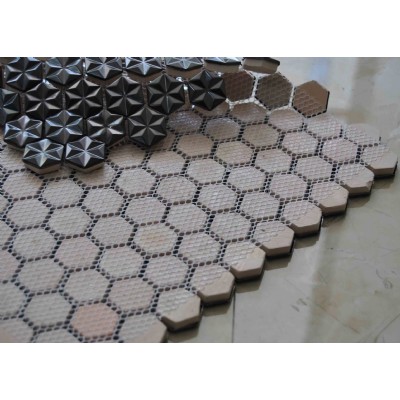 silver square aluminum mosaic  JZL-A17142