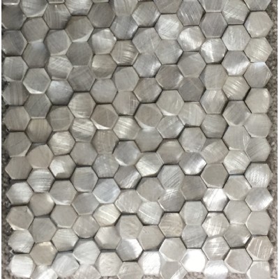 Hexagon Aluminum Board mosaic tile   JZL-A17143