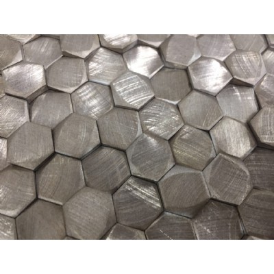 Плитка мозаика шестигранная алюминиевая доска  JZL-A17143