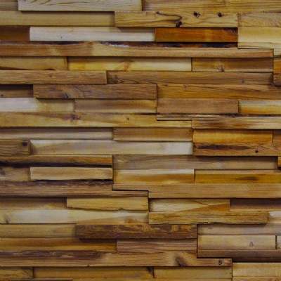 El panel de pared Weathered madera 3D (color natural) KSL-DM05030