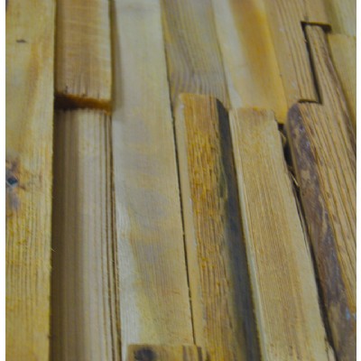 El panel de pared Weathered madera 3D (color natural) KSL-DM05030