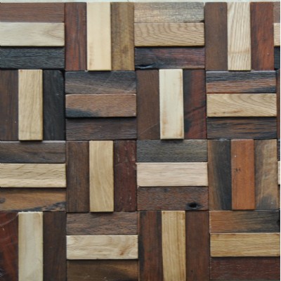 Wood mosaic wall tile KSL-MC91148