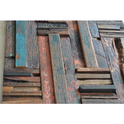 Wood mosaic wall tile KSL-MC1283