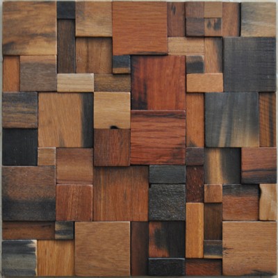 Wood mosaic wall tile KSL-MC100402