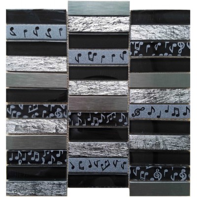 glass mixed metal mosaic tile GM17160