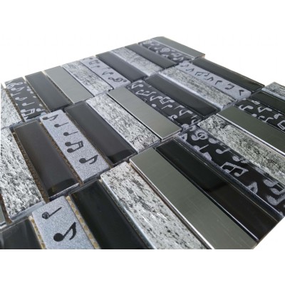 baldosas de vidrio mosaico de metal mixto GM17160