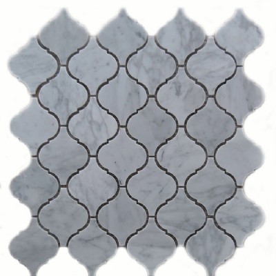 Carrara blanco de mármol forma de lámpara de pared de azulejos de baldosas CWMM2LAN165