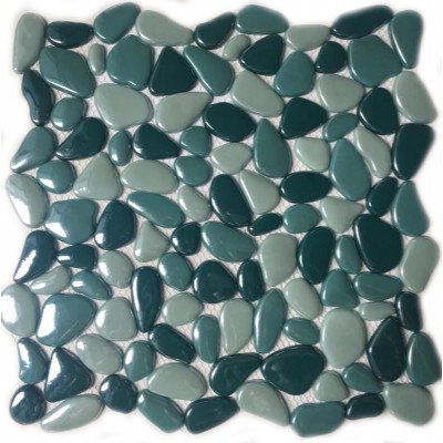 Verdant Pebble Mosaico de vidrio reciclado KSL-17166