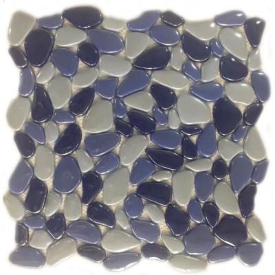 Пурпурная галька Переработанная стеклянная мозаика KSL-17169