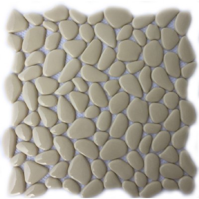 Beige Recycled Glass Mosaic KSL-17174