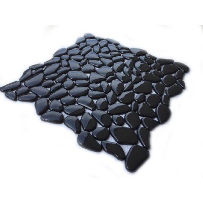 Mosaico de vidrio reciclado negro KSL-17175