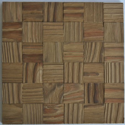 3D Pine wood wall mosaic panel KSL-DM02011