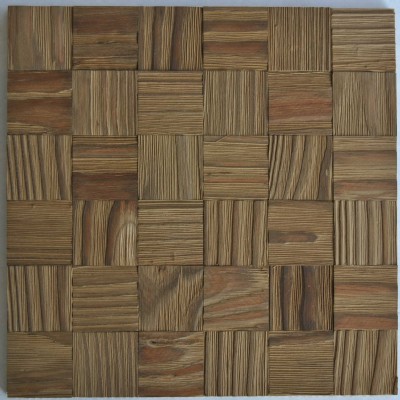 El panel de pared 3D, mosaico de madera de pino KSL-DM02011