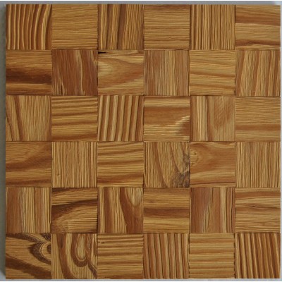 3D Pine wood wall mosaic panel KSL-DM02012