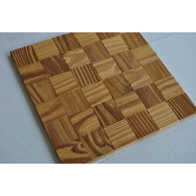 3D Pine wood wall mosaic panel KSL-DM02012