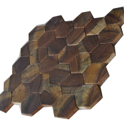 3D Pine wood wall mosaic panel DM43HR43