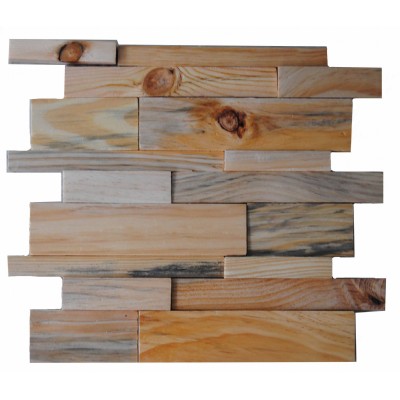 3D Pine wood wall mosaic panel DM30HR30