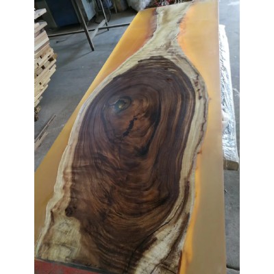 Living room wood resin table high grade table tops wood resin table 